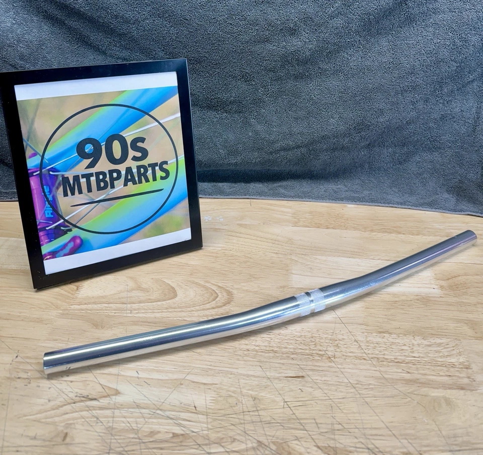 Manillar de MTB de aleación Sunlite Swedged plateado 25,4 mm 600 mm barrido trasero 6 ° aluminio Foto 1 de 4