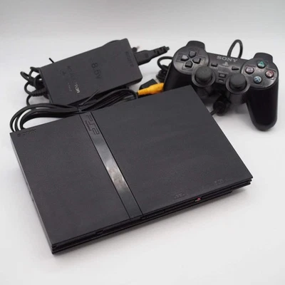 Sony PS2 Slim Console system SCPH-70000 CB Charcoal Black NTSC-J Tested Working - Image 1 of 4