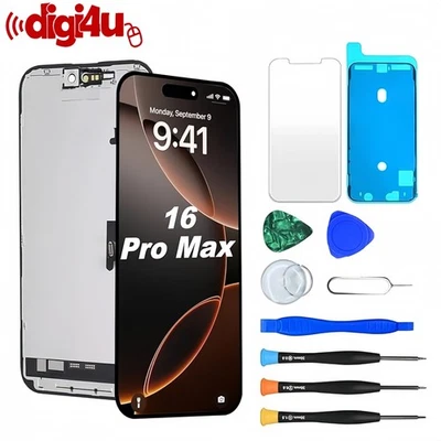 Digi4u For iPhone 16 Pro Max LCD FHD Display Touch Screen Replacement Digitizer