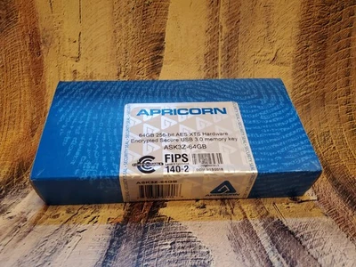 Apricorn 64GB 256-bit  AES XTS Hardware Encrypted USB 3.0 Memory Key ASK3Z-64GB - Image 1 of 4