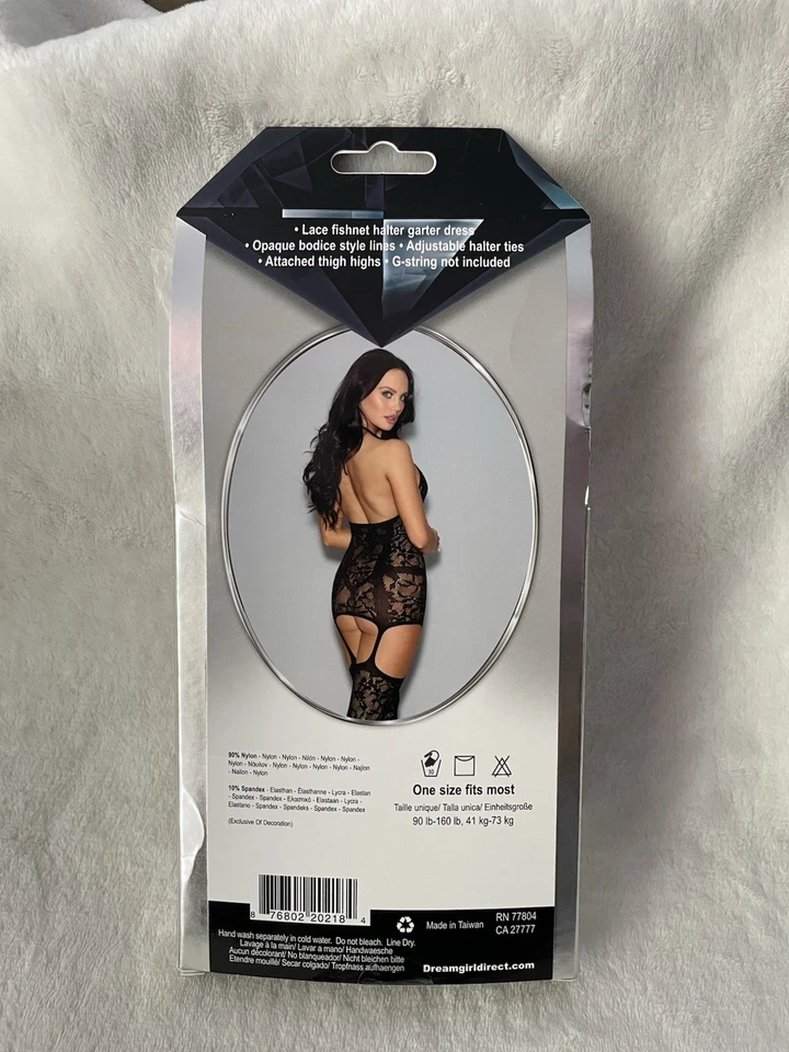 Vestido liguero de encaje negro con tirantes talla única se adapta a la mayoría nuevo Foto 1 de 1