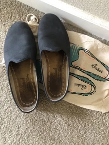 Sabah Loafers Blue Leather Slip On Shoes Men’s Sz 42 US 10 EUC Turkish Casual - Picture 1 of 2