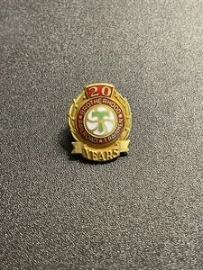 Vintage Brotherhood of Railroad Trainmen 20 Years Of Service Lapel Pin Tie Tack - Picture 1 of 2