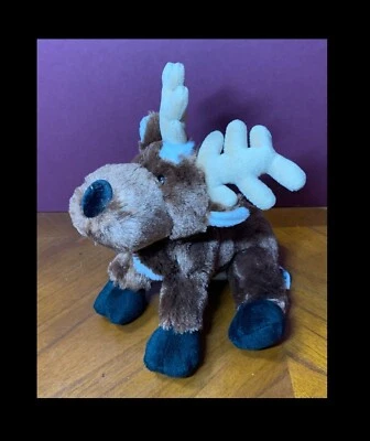 GANZ WEBKINZ BROWN AND WHITE REINDEER PLUSH/STUFFED ANIMAL HM137 NO CODE - Image 1 of 4
