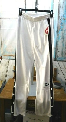 Pantalón Tricot Niña Nuevo con Etiquetas Talla S Pequeño (7-8) Poni Blanco con Rayas Negras Foto 1 de 4