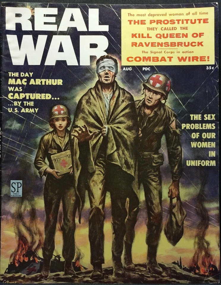 Real War Pulp Adventure Men's Magazine August 1958 - Image 1 of 1