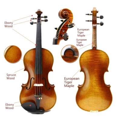 new An 4/4 Violin Made Premium Flamed Maple Accompanied By A Protective Case - Image 1 of 4