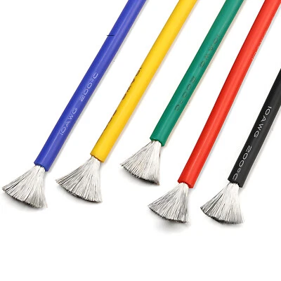 Cable de alambre de silicona flexible extra suave 0,08 mm cobre estañado 2 4 6 7 8 ~ 30 AWG Foto 1 de 4