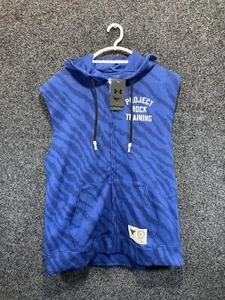 Under Armour Project Rock Men’s Size Large Gym Fleece Sleeveless Hoodie Full-Zip - Picture 1 of 6