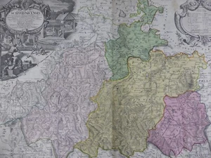 Schubarth Wieland Homann Erben Landkarte Kupferstich Schlesien Polen (168) - Picture 1 of 18