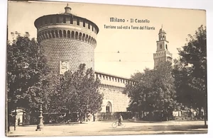 1911 MILAN CASTELLO EFFORTZESCO and TORRE DEL FILARETE travel al Gen.Thaon di Revel - Picture 1 of 2