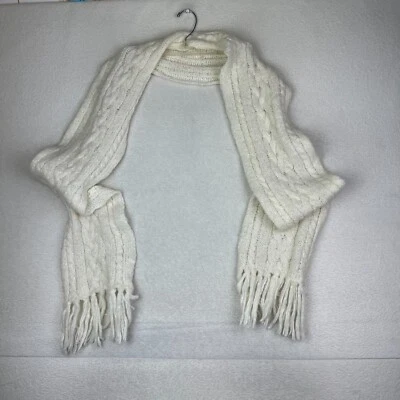 Bufanda de ganchillo Aéropostale color marfil borlas talla única Foto 1 de 4
