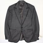 NWD Halston Mens Tuxedo Suit 40R 36x32 Gray Wool Peak Lapel Jacket Pants Satin