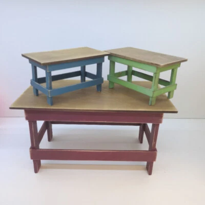 1/12 1/6 Scale Dollhouse Miniatures Unfinished Retro Farm Tool Table Furniture - Image 1 of 4