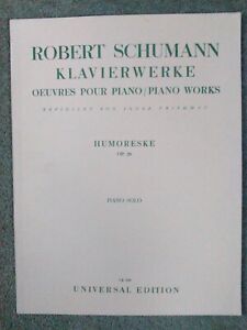 SCHUMANN - Humoreske, op. 20. Universal. Klavier Noten.