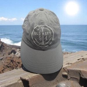 Old Navy Gray Adjustable Baseball Cap With Embroidered Logo - Picture 1 of 8