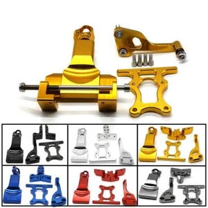For YZF R6 MT09 FZ09 Tracer FZ1 FAZER XJR1300 Steering Damper Bracket Mount Kit - Picture 1 of 42