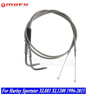 For Harley Sportster XL1200N XL1200C XL1200L Lengthened Throttle Cable 1996-2015 - Image 1 of 4