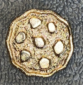 Vintage Gold Colored Odd Shaped Textured Button - Picture 1 of 4