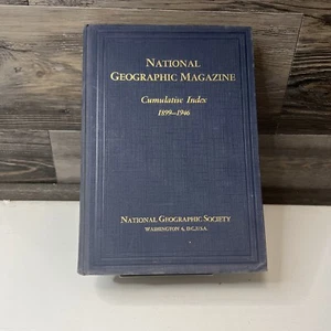 National Geographic Magazine Cumulative Index  1899-1946 Clothbound Hardcover - Picture 1 of 5