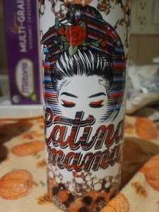Latinas Mama Skinny Tumbler 20oz. - Picture 1 of 5