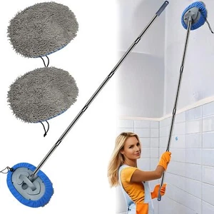 Max 83'' Wall Mop, Wall Cleaner with Long Handle, Ceiling Dust Mop with 15° - Picture 1 of 7