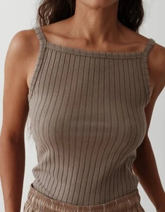 Donni. Camiseta sin mangas The Sweater Rib talla pequeña nueva con etiqueta - Imagen 1 de 4