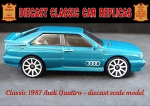 CLASSIC CAR; 1987 AUDI QUATTRO; BEAUTIFUL DIECAST COLLECTORS 1:64 SCALE MODEL - Picture 1 of 15
