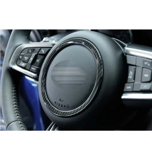 Carbon Steering Wheel Center Logo Circle Trim fit For Jaguar XE XF 2016-2018 - Bild 1 von 5