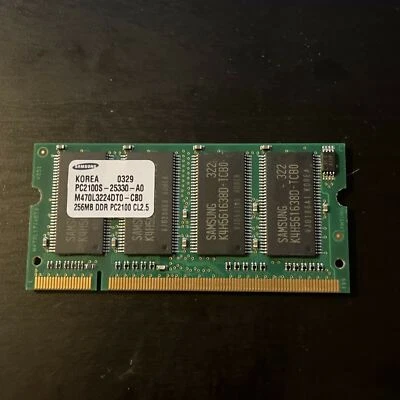 Samsung 256mb DDR RAM PC2100 CP2.5 PC2100S-25330-A0  - Image 1 of 2