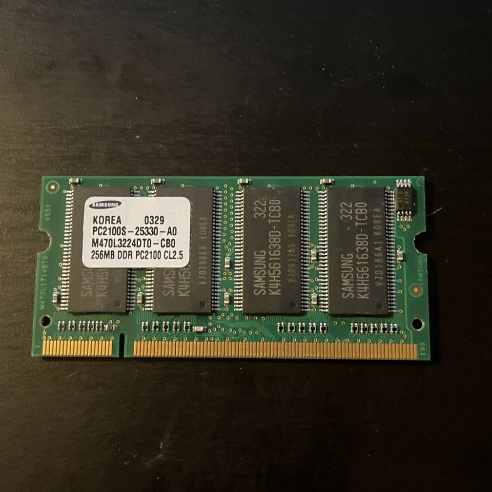 Samsung 256mb DDR RAM PC2100 CP2.5 PC2100S-25330-A0  - Image 1 of 2