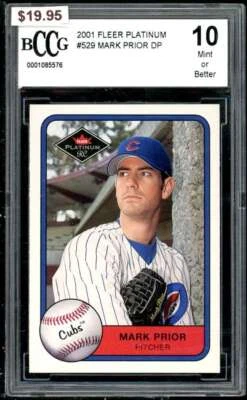 Mark Prior Rookie Card 2001 Fleer Platinum #529 BGS BCCG 10 (Read Description) - Image 1 of 2