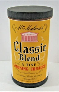 De colección McMahon mezcla clásica etiqueta de tabaco lata de cartón McMahon Chicago - Imagen 1 de 3