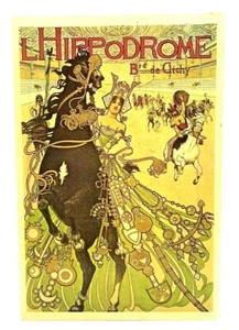 L'Ippodromo Brd de Clichy Circo Francese 1967 Grande Cartolina Art Nouveau Vintage (D3 - Foto 1 di 3