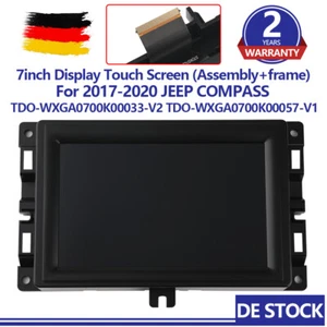 7" LCD Touch Screen Display für 2017-2020 JEEP Compass Uconnect Radio Navigation - Bild 1 von 8