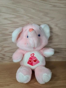 1984 Kenner Care Bears Cousins Lotsa Heart Elephant Vintage 13” Pink Plush - Picture 1 of 12