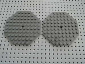 Lego 2 x Platte 89523 neu dunkelgrau 10x10 Achteck 5887 7066 4867 4842 - Bild 1 von 1