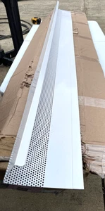 6 Fuß Stahl einfache Slip-On Fußleiste Heizung Abdeckung weiß - Bild 1 von 9