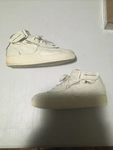Size 9 - Comme des Garçons x Nike Air Force 1 Mid Triple White - Picture 1 of 10