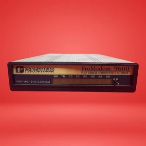 Prometheus ProModem 9600 External Universal Serial Modem Vintage RS-232 - Afbeelding 1 van 4