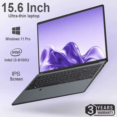 PC Portatile Da 15,6 Pollici Intel Core I3 6100U Computer Portatile Windows 11 1 - Immagine 1 di 4