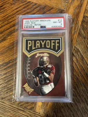 Jerry Rice 1998 Playoff Absolute Sheilds-Retail PSA 8 - Image 1 of 2