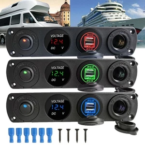 12V Dual USB Car Cigarette Lighter Socket Splitter Charger Power Adapter Outlet - Picture 1 of 14