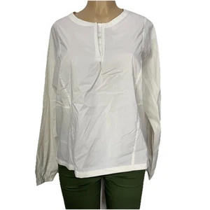 Lululemon elfenbeinfarbenes lässiges Ganzjahreshemd Damengröße 6 Dolman Langarmoberteile - Bild 1 von 15