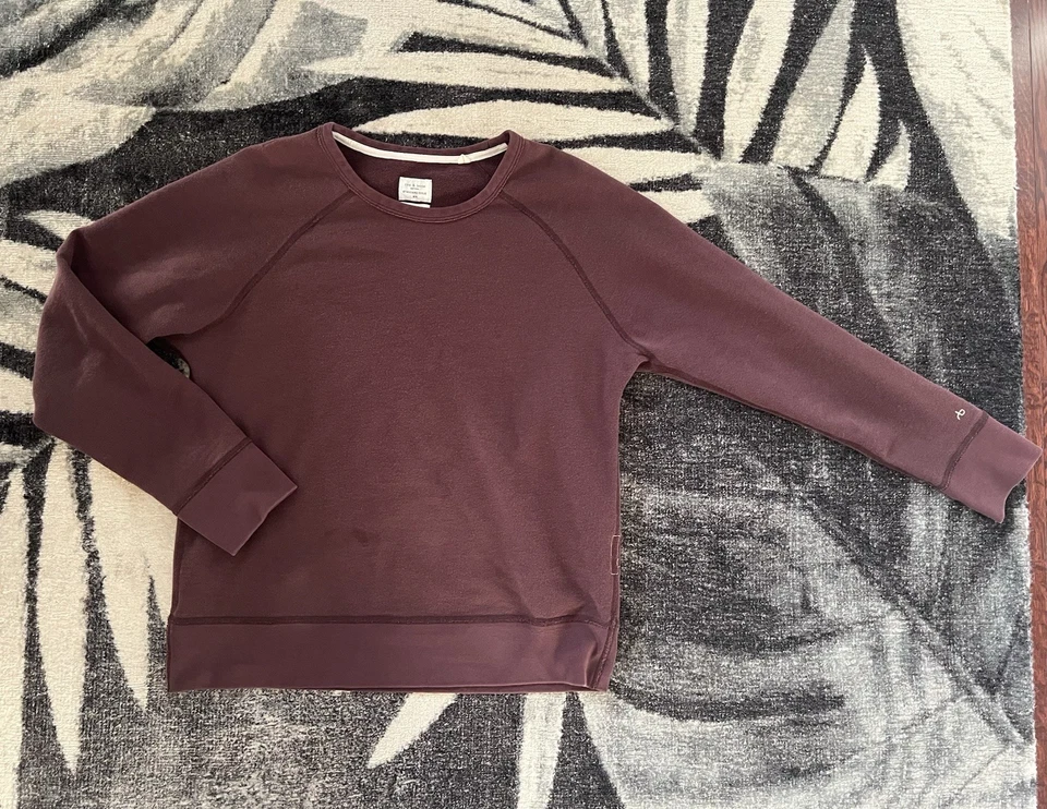 Top tejido de manga larga Rag & Bone borgoña para hombre talla mediana Foto 1 de 4