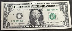 2021 San Francisco $1 Bill June 8th 1993 Birthday/Anniversary Double 00’s & 99’s - Picture 1 of 2
