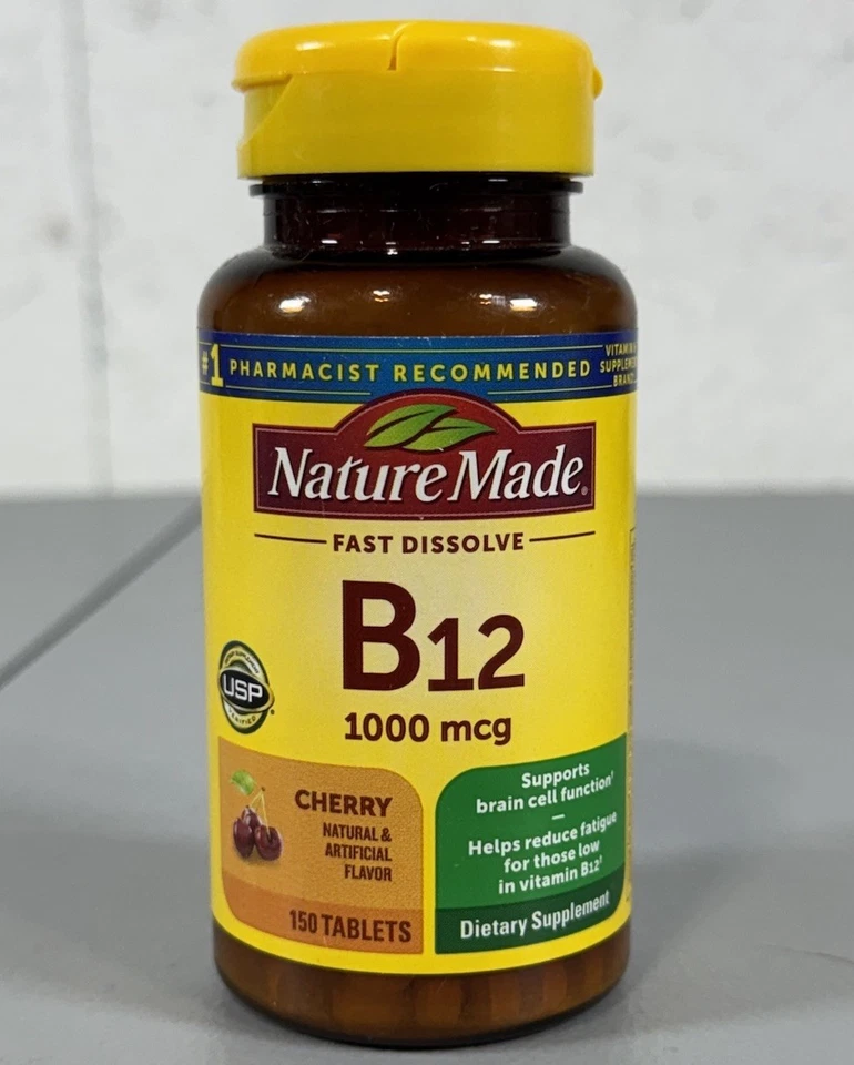 Vitamina B12 Nature Made - 1000 mcg para metabolismo energético 150 comprimidos*CADUCIDAD 01/2026* Foto 1 de 4