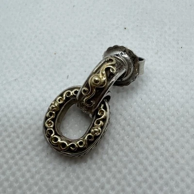 Konstantino Sterling Silver 925 18k Gold Dangle Door Knocker SINGLE Earring - Image 1 of 4