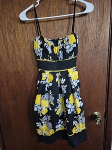 Vintage Y2K Speechless Floral Tie Waist Sleeveless Sleeves Dress Sz 9 Spring ๐ซ - Picture 1 of 9