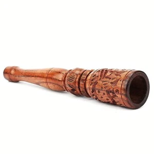 Handmade Shiva Chillum Hookah Smoking Pipe Durable Hard Wood Material 15X 4 x2cm - Picture 1 of 8